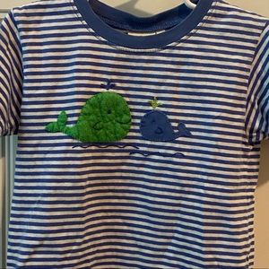 Luigi Kids appliqué whale shirt